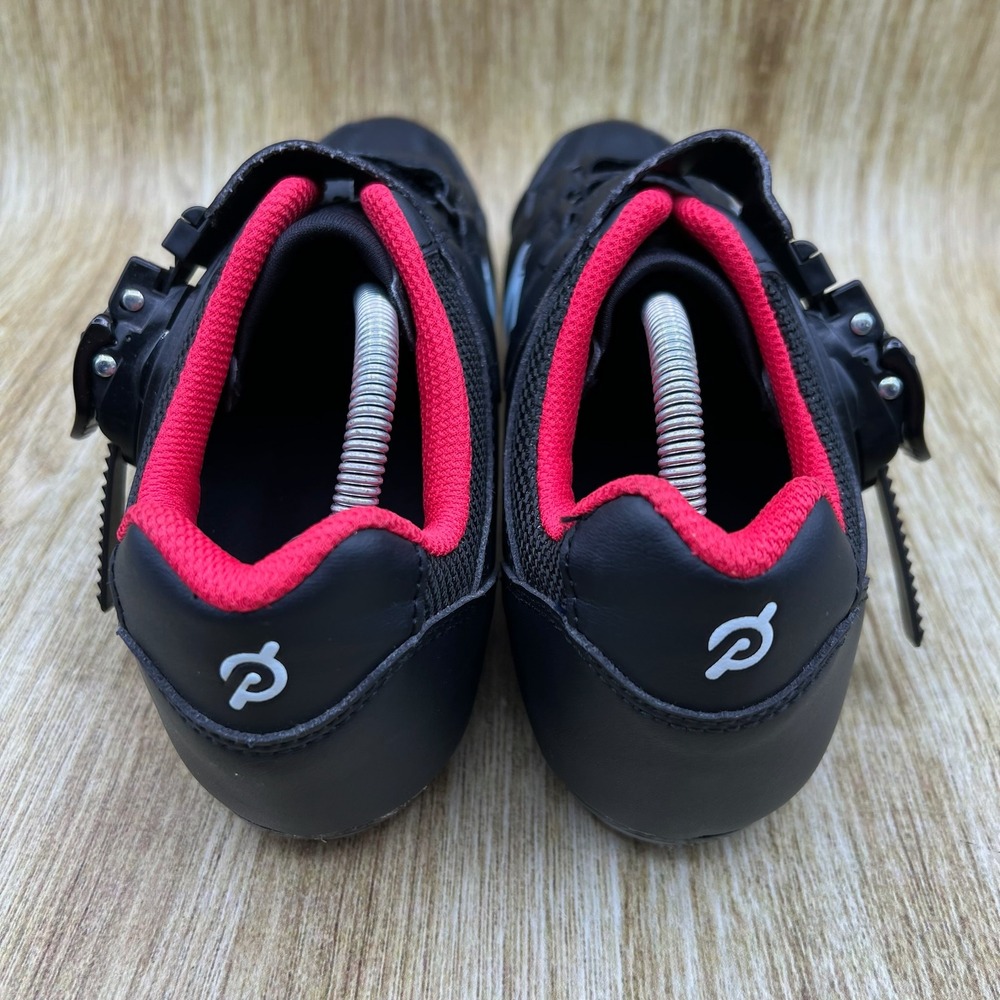 Peloton Indoor Cycling Shoes‎ Women's Size 8 EU 39 Black Red Spin Bike - Picture 4 of 9